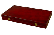Jeu de Backgammon en bois teinté - de grande taille (48x28cm) - L'ensemble complet