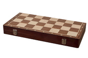 18" Walnut/Maple intarsy chess SET with NOTATION