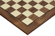 Exclusive wooden chessboard 55 mm square (with black stripe) walnut/maple