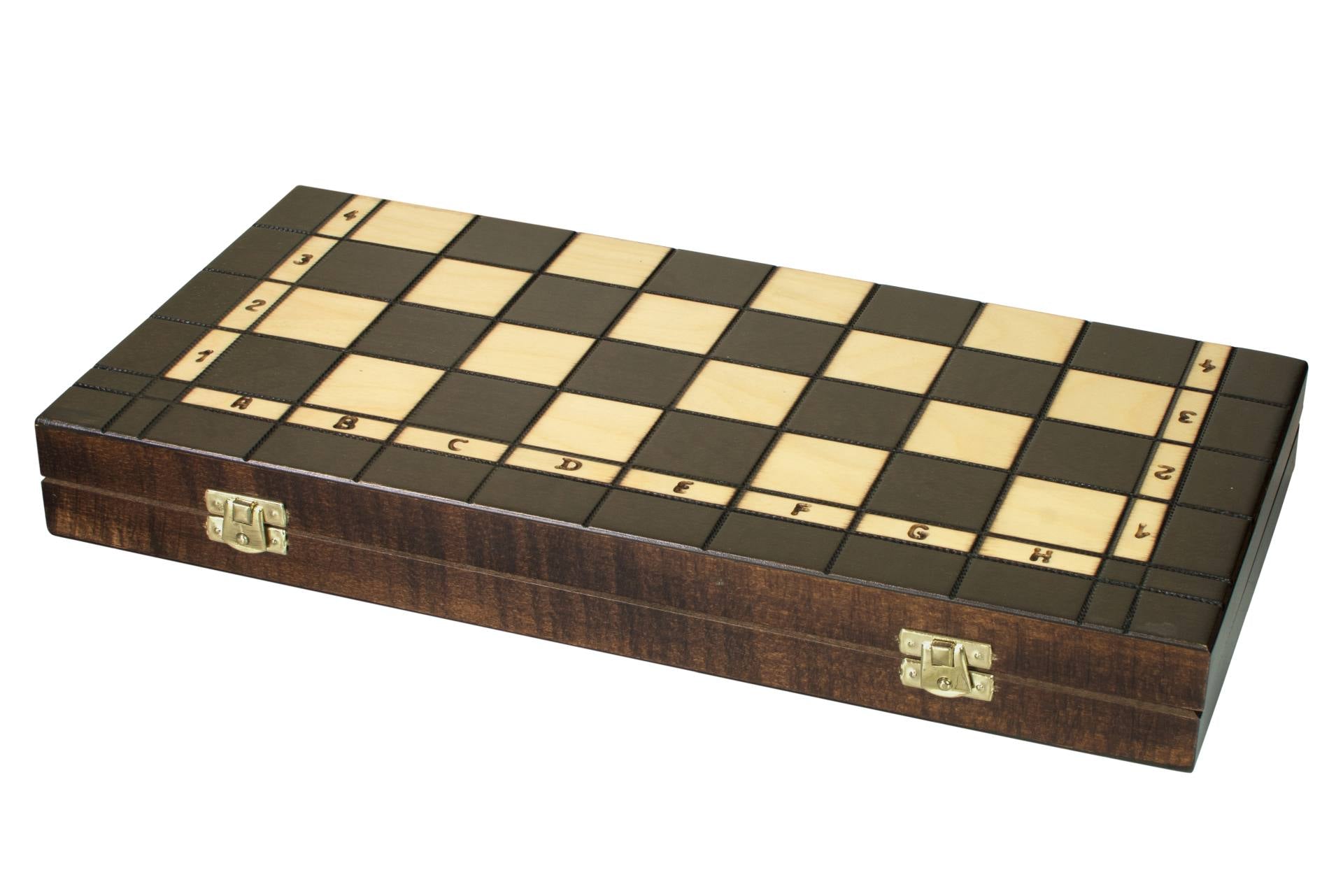 Jeu d'Echecs + Dames + Backgammon en bois de charme, de grande taille (40 x 40cm) - Ensemble comprenant trois jeux pour deux joueurs - Jeu d'Echecs + Dames + Backgammon en bois de charme, de grande taille (40 x 40cm) - Ensemble comprenant trois jeux pour deux joueurs