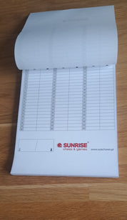 Bloki samokopiujące do zapisu partii - Scorebook (50 partii)