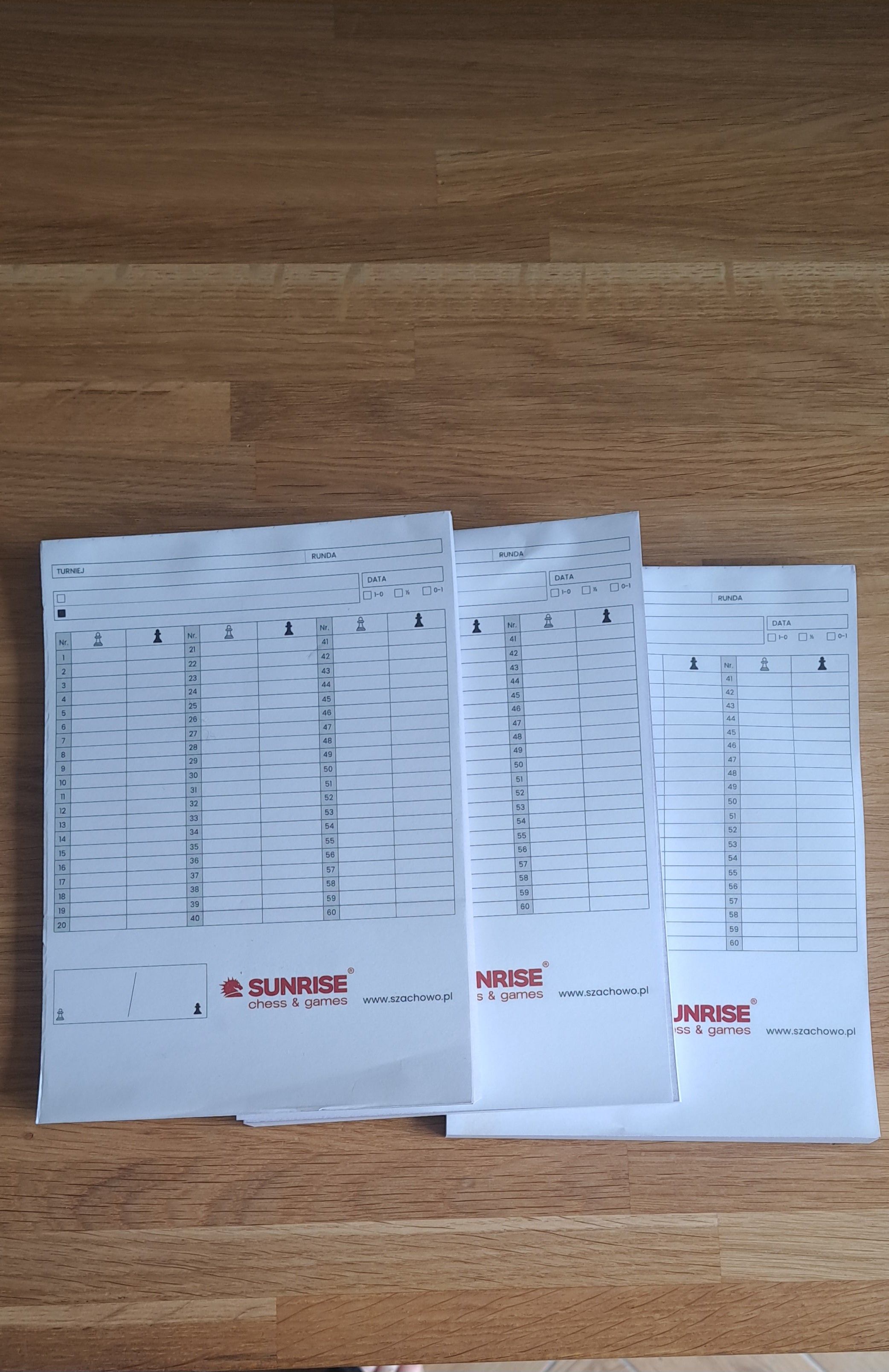 Bloki samokopiujące do zapisu partii - Scorebook (50 partii) - Bloki samokopiujące do zapisu partii - Scorebook (50 partii)