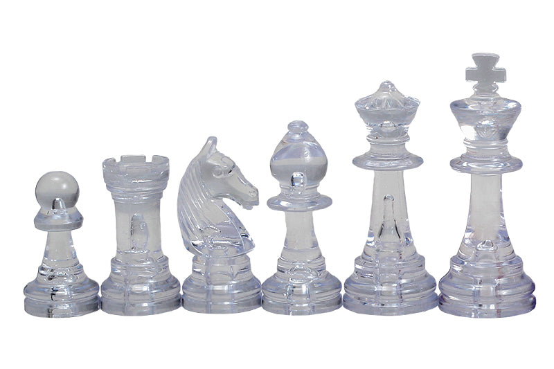 piezas de ajedrez Staunton n.º 6, transparentes y ámbar (rey de 96 mm) - piezas de ajedrez Staunton n.º 6, transparentes y ámbar (rey de 96 mm)