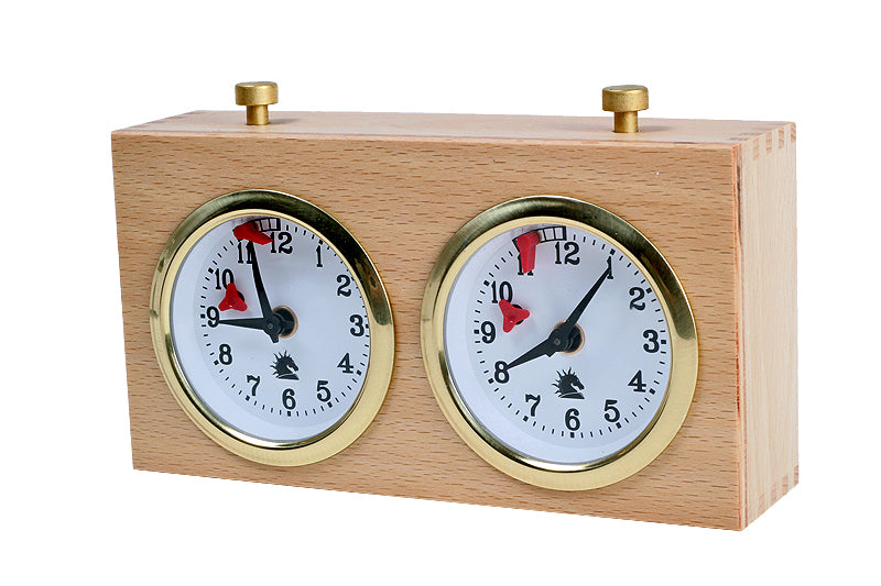 Wooden BHB chess clock without stand – LIGHT SMALL - Wooden BHB chess clock without stand – LIGHT SMALL