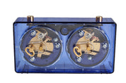 CLASSSIC plastic chess clock – BLUE TRANSPARENT SMALL