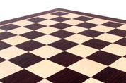 Echiquier en marqueterie de bois de Wengé et Sycomore - échiquier classique de Taille 4+