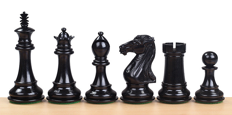 ROYAL KNIGHT EBONY 4" chess pieces - ROYAL KNIGHT EBONY 4" chess pieces