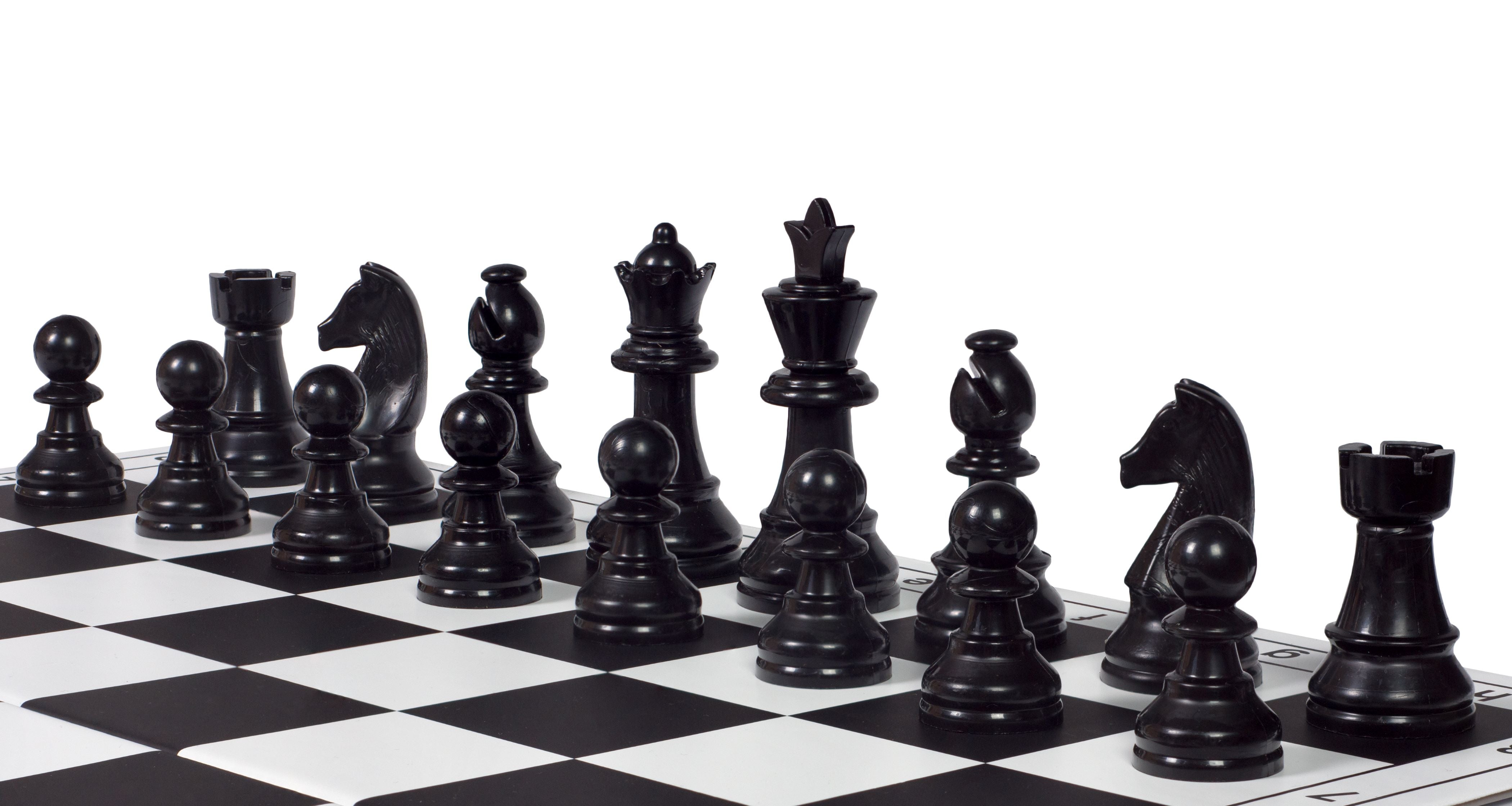 Staunton plastic chess pieces no 6 (king height: 95mm) - Staunton plastic chess pieces no 6 (king height: 95mm)