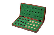 Jeu de dames en bois de charme - damier 8 x 8 cases , de taille moyenne (40 x 40cm) - Ensemble Complet