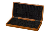 Echiquier pliant en marqueterie de bois d'acajou et d'érable - coffret luxe de taille 4 (38x38cm)