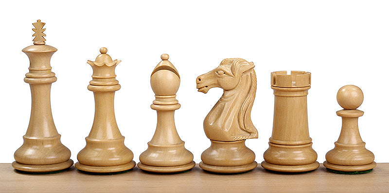 Pièces d'échecs Royal Knight Redwood en bois de padouk et buis - Taille 4,00'' - Pièces d'échecs Royal Knight Redwood en bois de padouk et buis - Taille 4,00''
