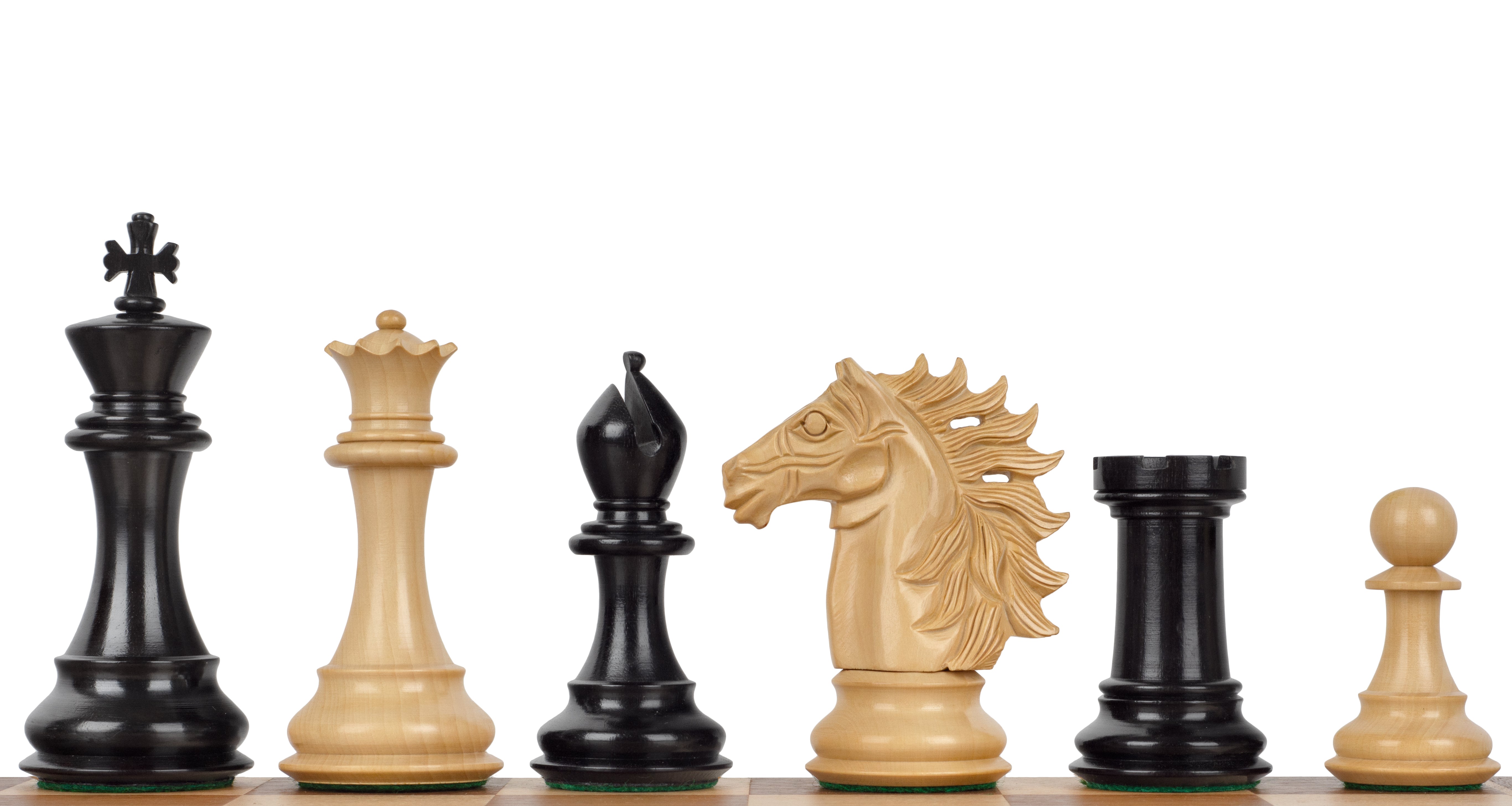 BAGGIO EBONY chess pieces 4'' - c79af5f36d36a4d34ee9fa267bf7c03b