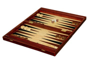 Jeu de Backgammon en bois teinté - de grande taille (48x28cm) - L'ensemble complet
