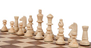 18" Walnut/Maple intarsy chess SET with NOTATION