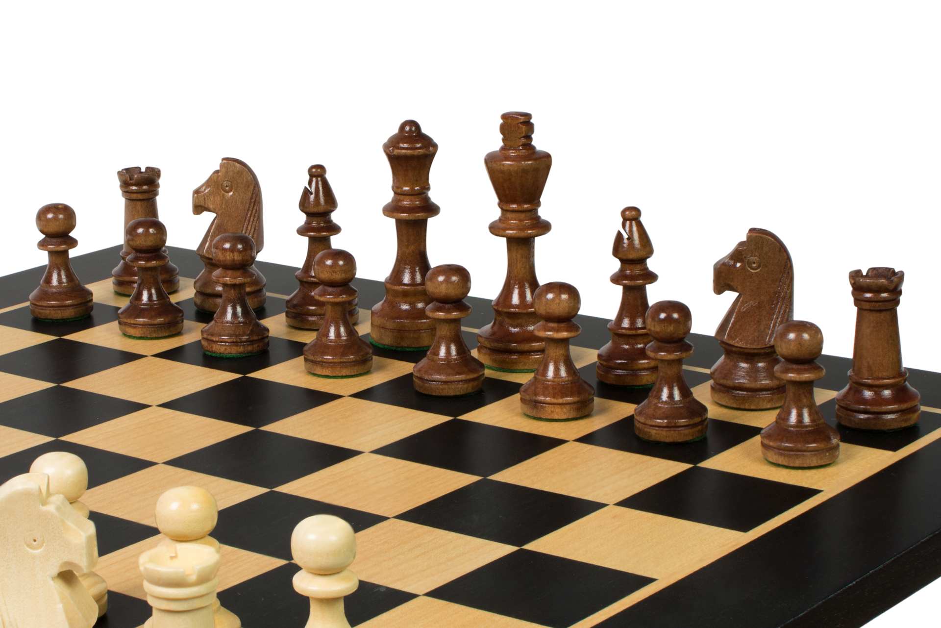 Juego de ajedrez de torneo nº 4 - tablero de 40 mm + piezas Sunrise Staunton de 78 mm - e3676f415d0032f4298117e514466993
