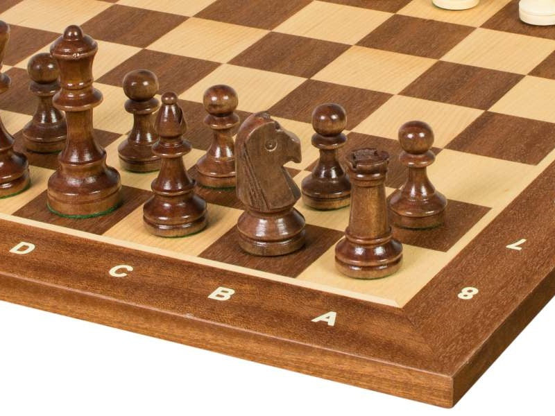 Juego de ajedrez de torneo nº 4 - tablero de 40 mm + piezas Sunrise Staunton de 78 mm - cb1dfa2b0a358f8da1e535cbecd79833