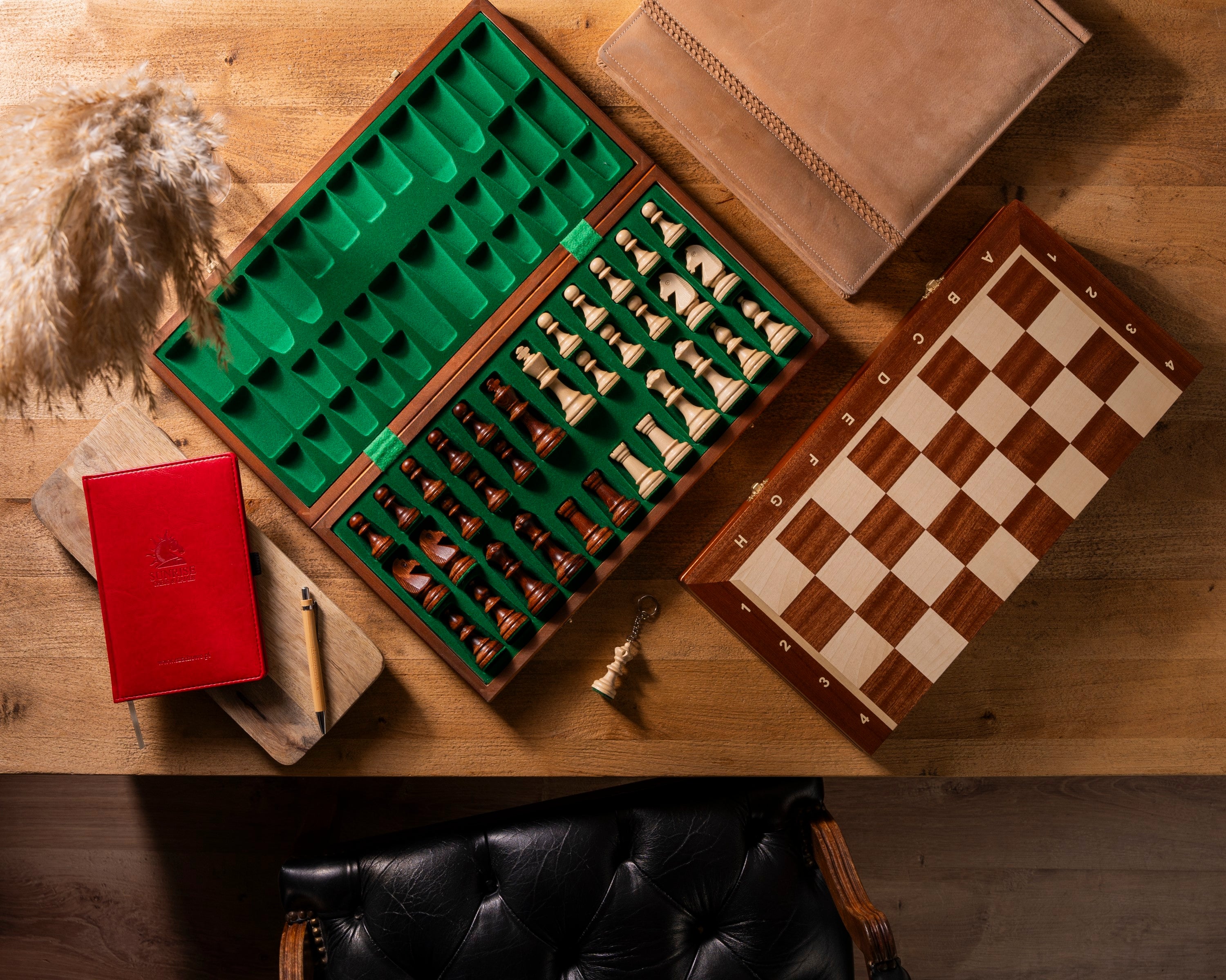 Juego de ajedrez de madera para torneo Estrategia n.º 6 con damas adicionales - Juego de ajedrez de madera para torneo Estrategia n.º 6 con damas adicionales