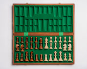 Jeu d'échecs de Tournoi en marqueterie de bois d'acajou et sycomore de taille 5 - Ensemble Complet avec 2 Dames supplémentaires