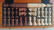 Magnetisches Holzschachspiel + Holzdamespiel (38 x 38 cm)