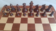 Magnetisches Holzschachspiel + Holzdamespiel (38 x 38 cm)