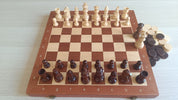 Magnetisches Holzschachspiel + Holzdamespiel (38 x 38 cm)
