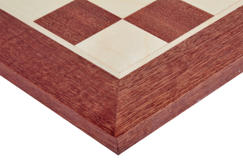 Échiquier en marqueterie de bois d'acajou et de sycomore  + Pièces d'échecs French Acacia - Ensemble de taille 6 - 722b2fae13a61fb0505028b3dfd14a03