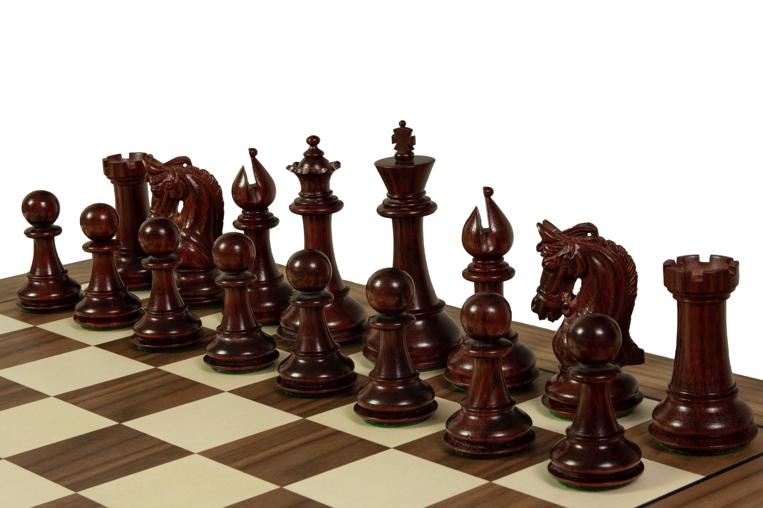 Exclusive wooden chessboard 55 mm square (with black stripe) walnut/maple - Exclusive wooden chessboard 55 mm square (with black stripe) walnut/maple