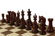 Exclusive wooden chessboard 55 mm square (with black stripe) walnut/maple