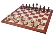 Figury drewniane Staunton nr  6 w drewnianym kuferku w kolorze mahoniowym