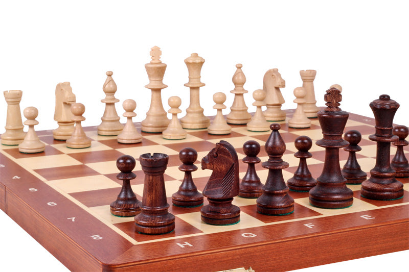 Turnierschach-Set Nr. 5 Intarsienarbeit (48x48cm) PROFESSIONAL Schachspiel - Turnierschach-Set Nr. 5 Intarsienarbeit (48x48cm) PROFESSIONAL Schachspiel