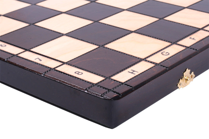 Jeu d'échecs INDIEN en bois de cerisier sauvage, de taille moyenne (47,0 x 46,5cm) - Ensemble Complet - Jeu d'échecs INDIEN en bois de cerisier sauvage, de taille moyenne (47,0 x 46,5cm) - Ensemble Complet