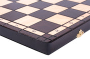 Jeu d'échecs INDIEN en bois de cerisier sauvage, de taille moyenne (47,0 x 46,5cm) - Ensemble Complet