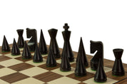 Exclusive wooden chessboard 55 mm square (with black stripe) walnut/maple