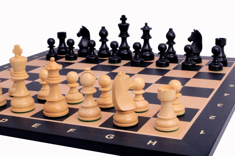 No6 Tablero de ajedrez negro+ 3.75" Piezas alemanas ebonizadas - c686d255d8570a183ba73aaa2587a0f0