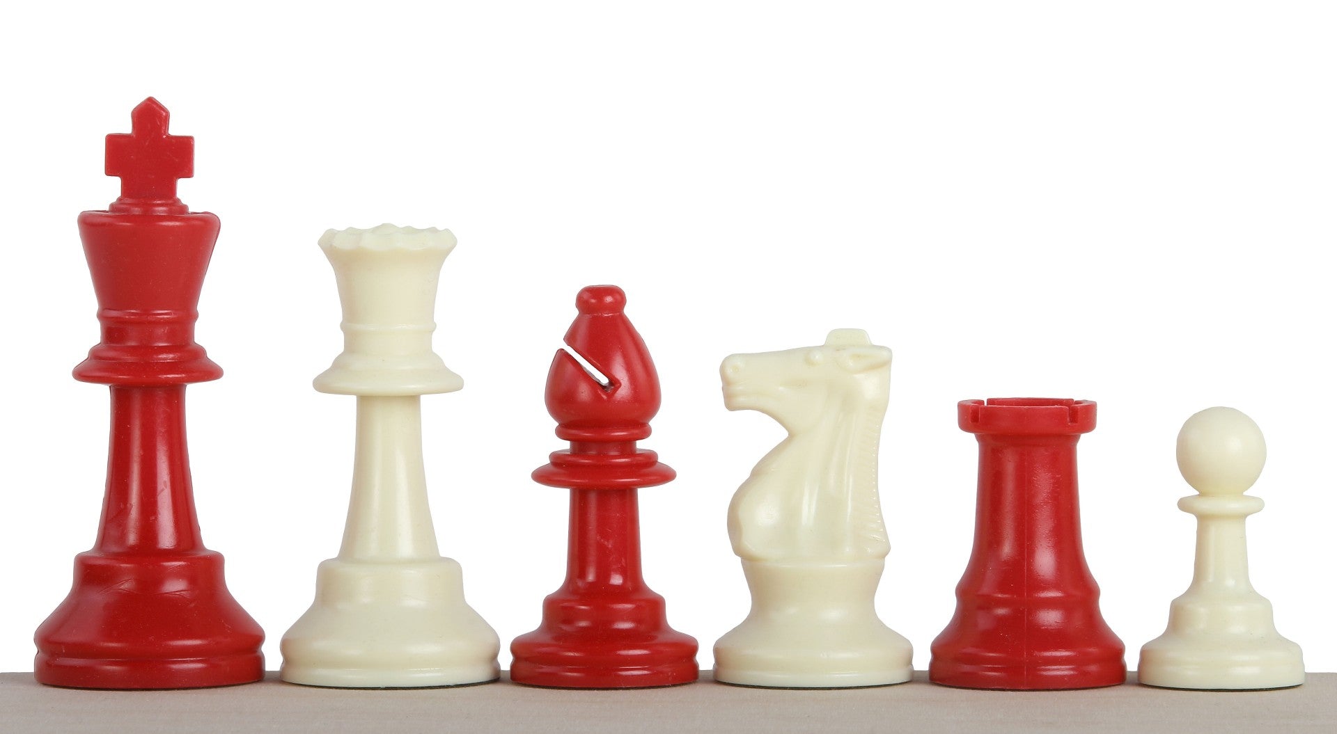 Pezzi di scacchi rossi in Plastica (Re 9,6 cm) - Pezzi di scacchi rossi in Plastica (Re 9,6 cm)