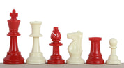 Pezzi di scacchi rossi in Plastica (Re 9,6 cm)