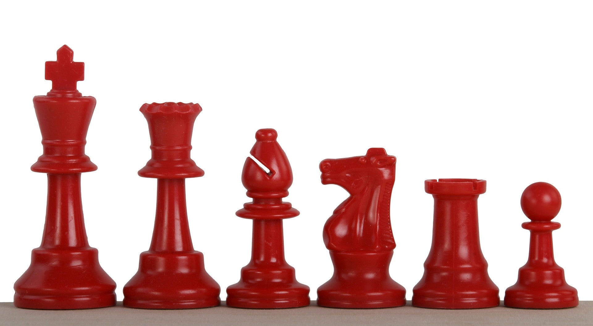 Pezzi di scacchi rossi in Plastica (Re 9,6 cm) - Pezzi di scacchi rossi in Plastica (Re 9,6 cm)