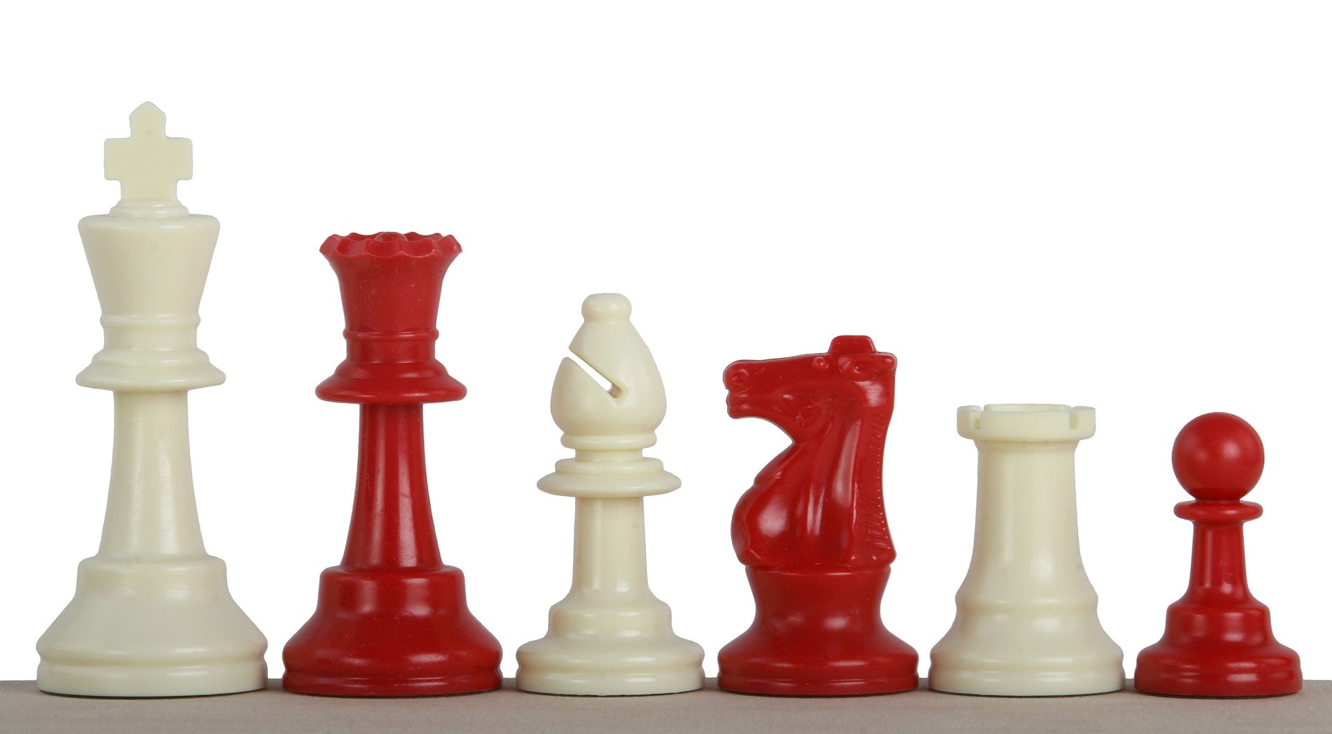 Pezzi di scacchi rossi in Plastica (Re 9,6 cm) - Pezzi di scacchi rossi in Plastica (Re 9,6 cm)