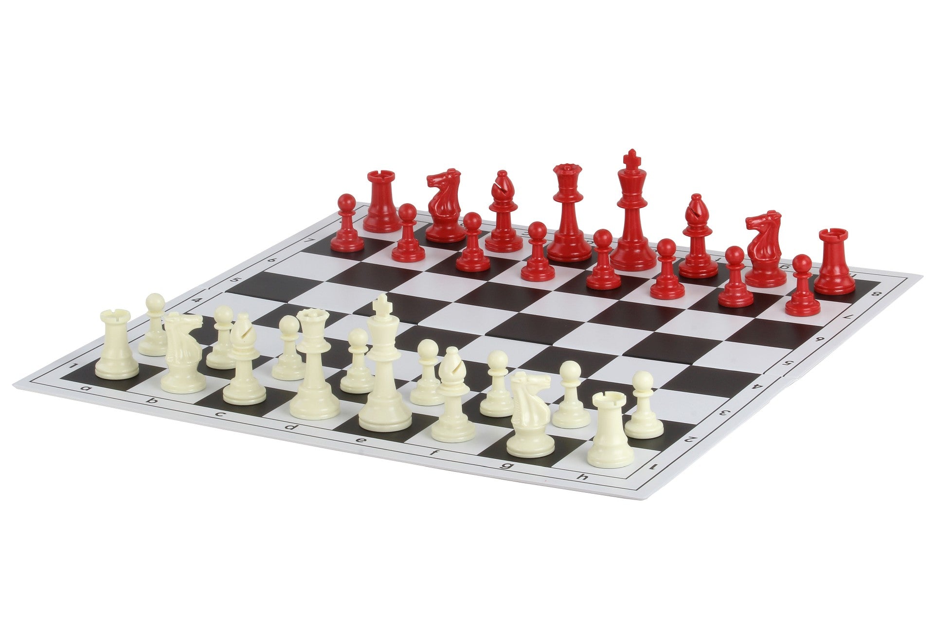 Pezzi di scacchi rossi in Plastica (Re 9,6 cm) - Pezzi di scacchi rossi in Plastica (Re 9,6 cm)