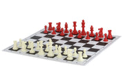Pezzi di scacchi rossi in Plastica (Re 9,6 cm)