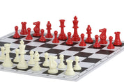 Pezzi di scacchi rossi in Plastica (Re 9,6 cm)