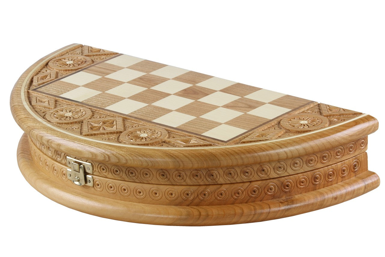 Chess Rubin - hand-carved round case (33cm) - Chess Rubin - hand-carved round case (33cm)