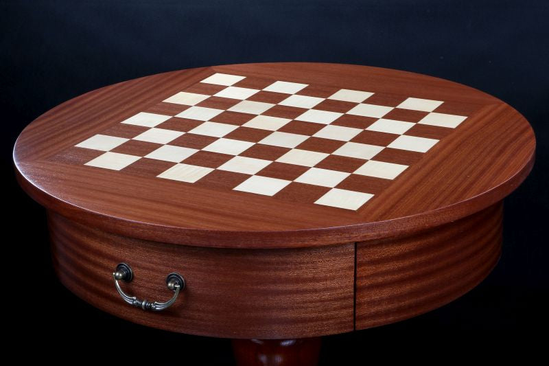 Chess table De Lux (without pieces)/ Round table / total height: 77 cm - Chess table De Lux (without pieces)/ Round table / total height: 77 cm