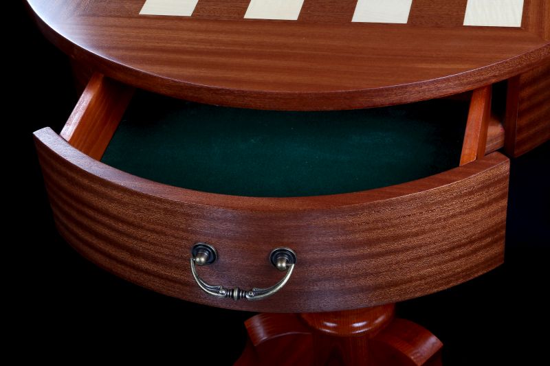 Chess table De Lux (without pieces)/ Round table / total height: 77 cm - Chess table De Lux (without pieces)/ Round table / total height: 77 cm