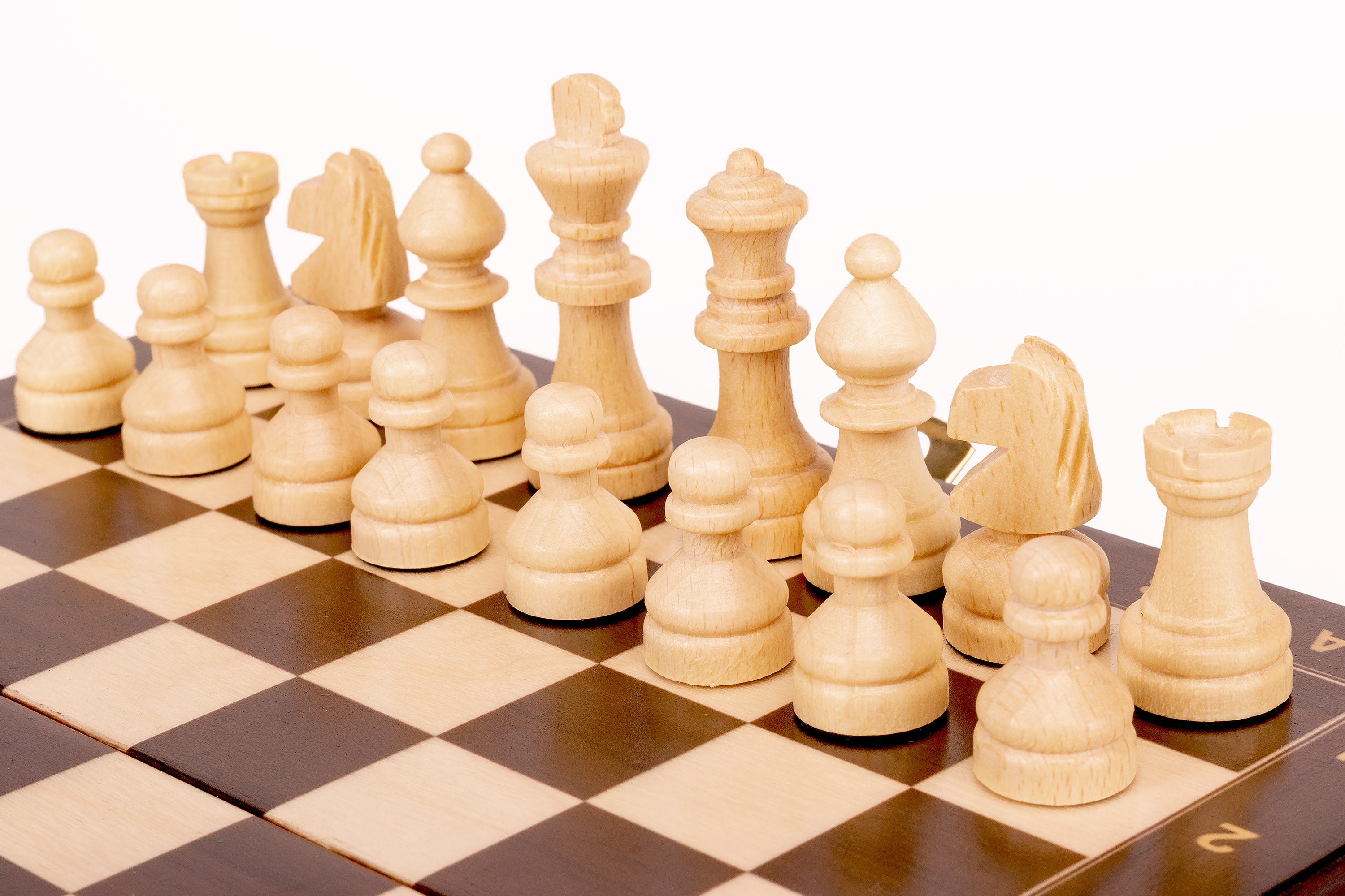 Jeu d'échecs MAGNETIQUE MINI en bois de charme, pliant, de petite taille (20 x 20cm) - Ensemble Complet - Jeu d'échecs MAGNETIQUE MINI en bois de charme, pliant, de petite taille (20 x 20cm) - Ensemble Complet