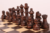 Jeu d'échecs MAGNETIQUE MINI en bois de charme, pliant, de petite taille (20 x 20cm) - Ensemble Complet
