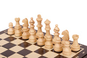 Magnetisches Holzschach Mini 20 cm - Reiseschach schwarz