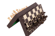 Magnetisches Holzschach Mini 20 cm - Reiseschach schwarz