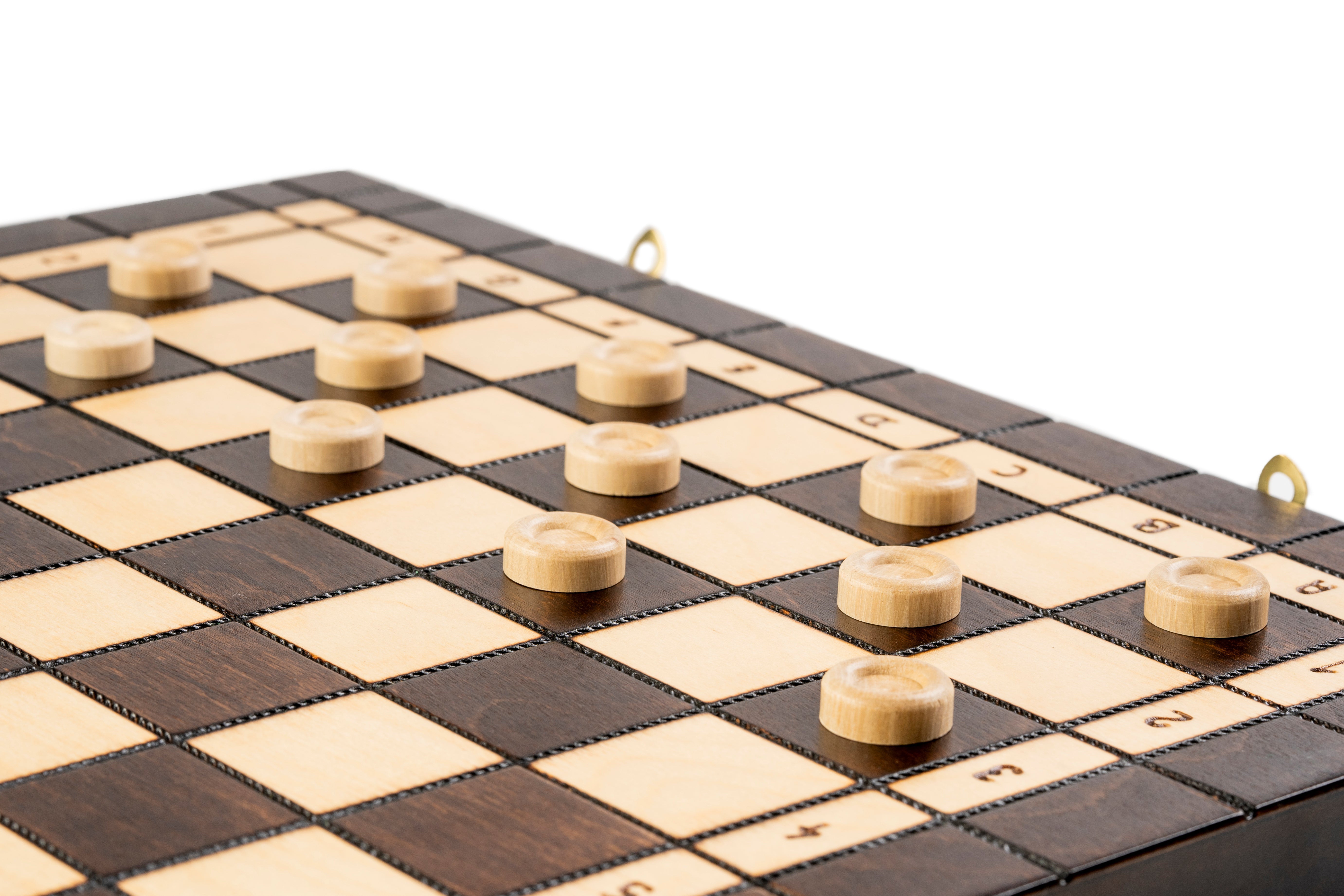 Jeu d'Echecs + Dames + Backgammon en bois de charme, de grande taille (40 x 40cm) - Ensemble comprenant trois jeux pour deux joueurs - Jeu d'Echecs + Dames + Backgammon en bois de charme, de grande taille (40 x 40cm) - Ensemble comprenant trois jeux pour deux joueurs