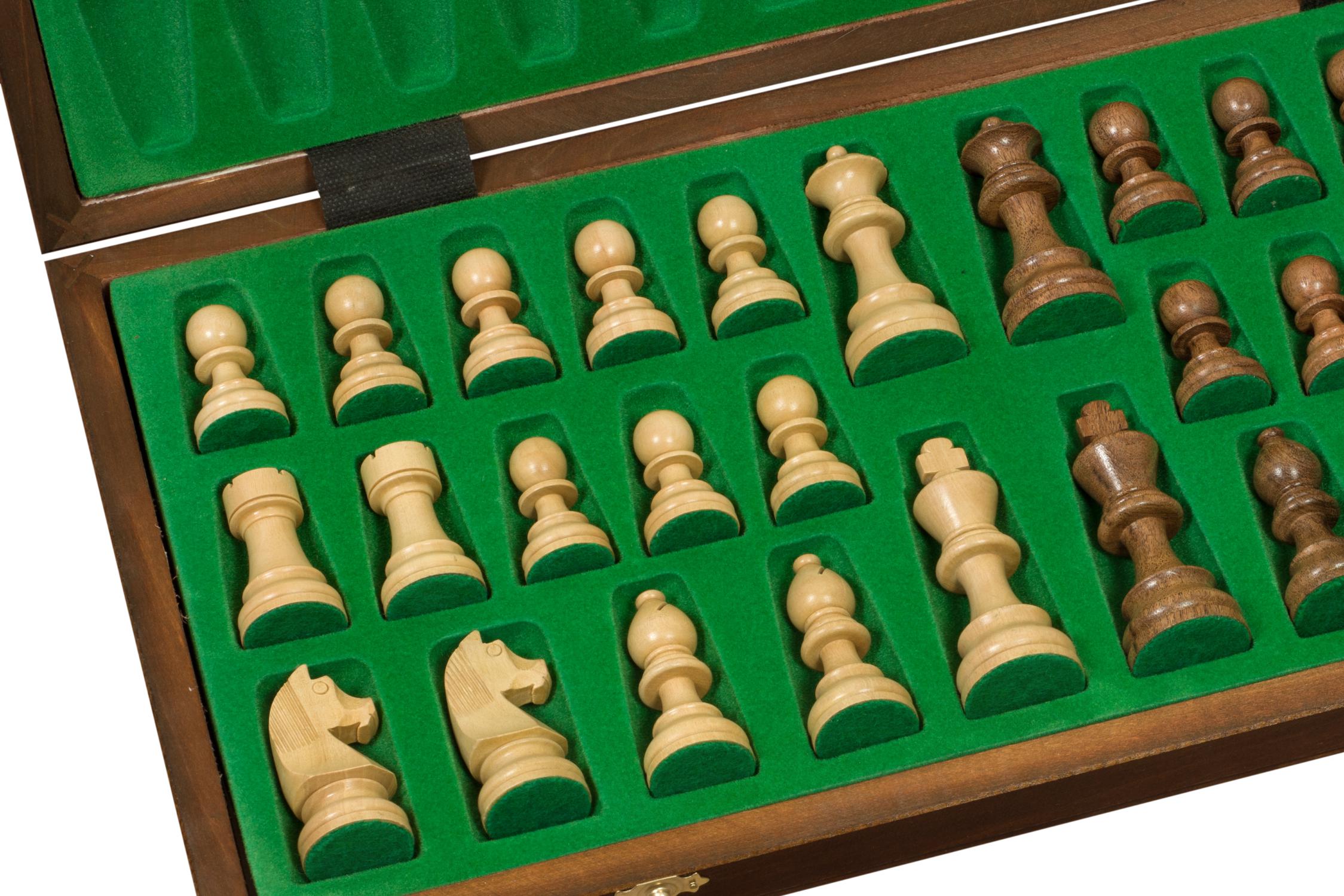 Jeu d'échecs de tournoi avec les pièces German Knight Acacia de taille 6 (54x54cm) - L'ensemble complet - Jeu d'échecs de tournoi avec les pièces German Knight Acacia de taille 6 (54x54cm) - L'ensemble complet